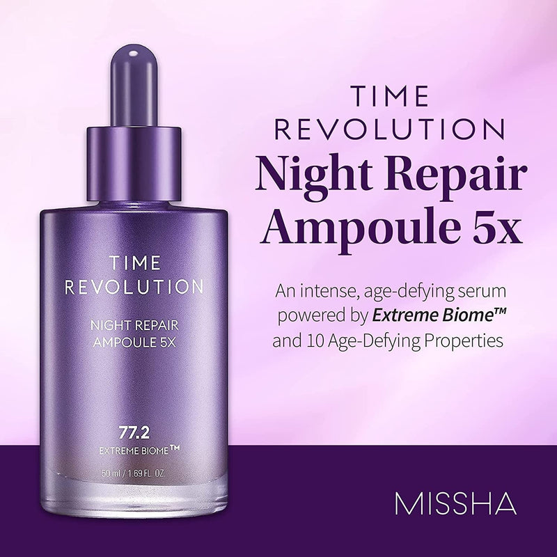 Missha Time Revolution Night Repair Ampoule 5X. Ööampullid kõikidele nahatüüpidele 50ml