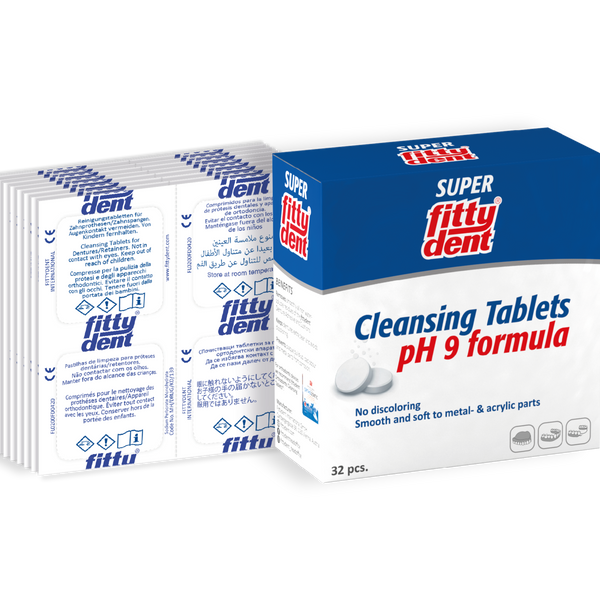 Fittydent International Super Cleansing Tablets. Puhastustabletid 32tk=70g