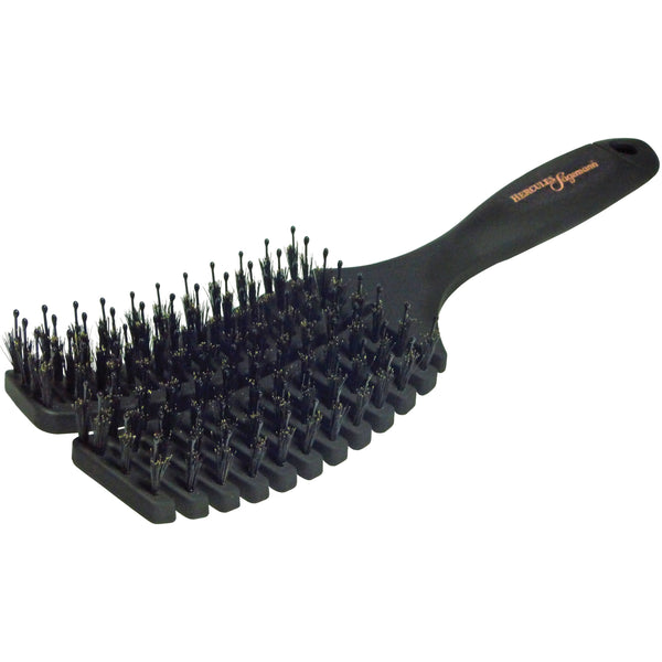 Hercules Sägemann Curved Vent Brush Black 9144 Small With Boar Bristles. Kumer juuksehari metssea harjastega must/väike