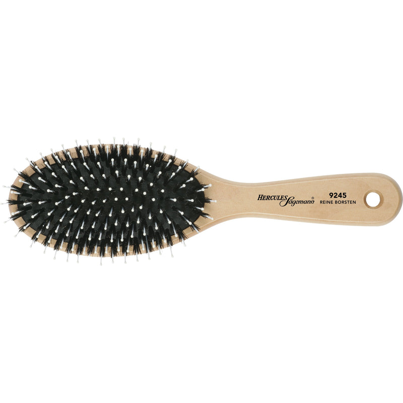 Hercules Sägemann Wellness Brush L-220mm 9245 Natural Boar Bristles. Ovaalne 11-realine juuksehari hele puit