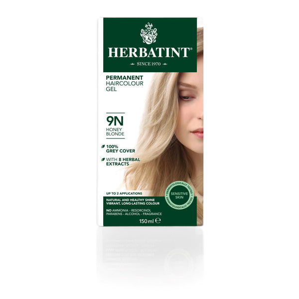 Herbatint Permanent Haircolour Gel Honey Blonde 9N. Püsijuuksevärv meekarva blond 150ml