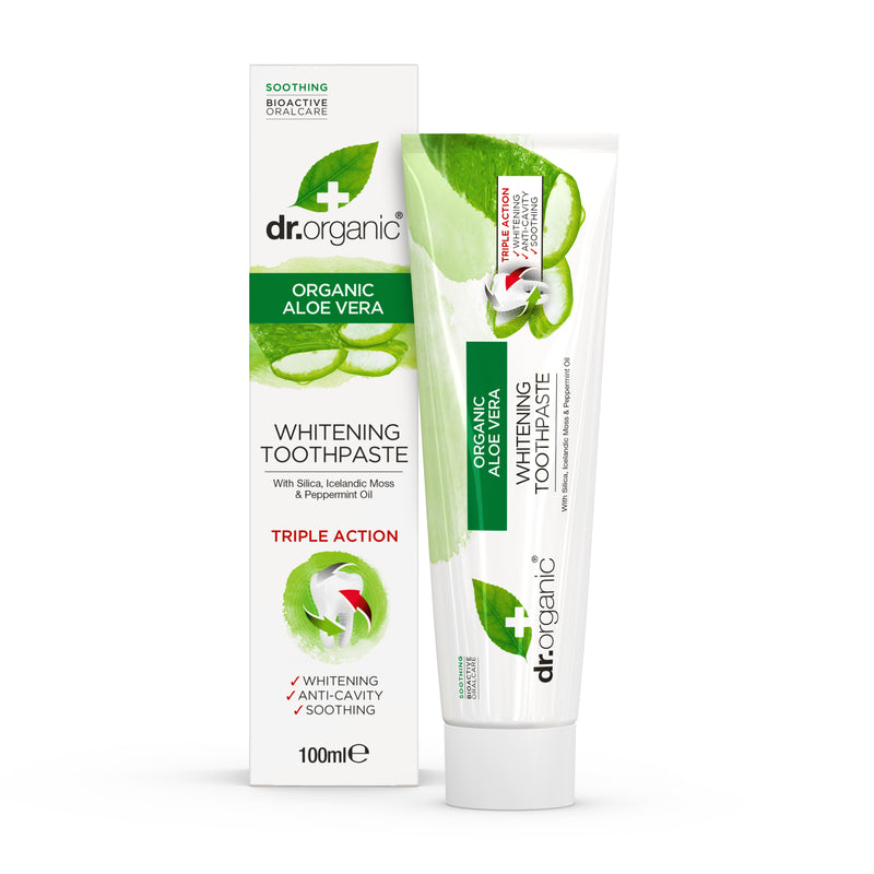 Dr Organic Aloe Vera Whitening Toothpaste. Aloe Vera valgendav hambapasta  100ml