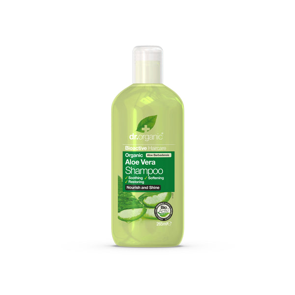 Dr Organic Aloe Vera Shampoo Nourish And Shine. Aloe Vera toitev ja läiget lisav šampoon  265ml