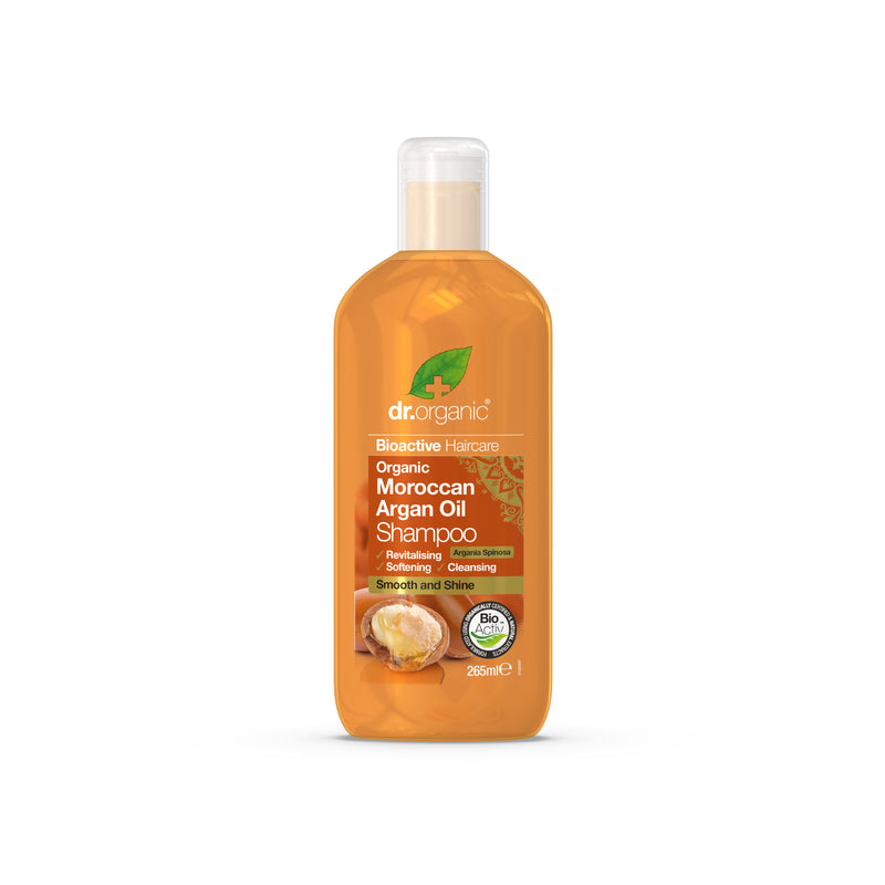 Dr Organic Moroccan Argan Oil Shampoo Smoot And Shine. Argaaniaõli siluv ja läiget lisav šampoon 265ml