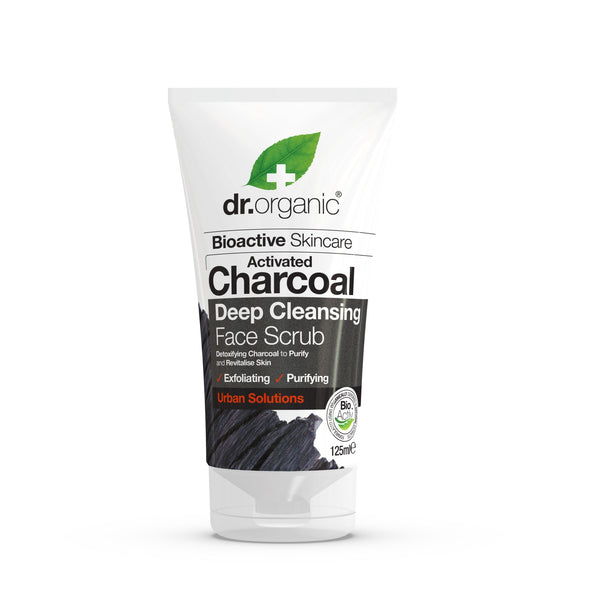 Dr Organic Charcoal Deep Clreansing Face Scrub. Söe sügavpuhastav näokoorija 125ml