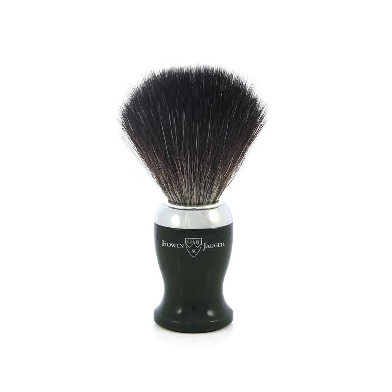 Edwin Jagger Imitation Ebony Shaving Brush Black Fibre Black. Raseerimispintsel sünteetiline Black Fibre must 1tk