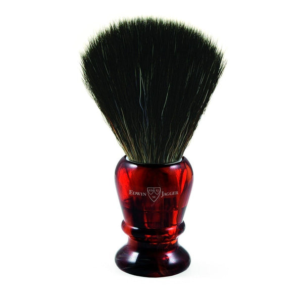 Edwin Jagger Imitation Tortoiseshell Shaving Brush Black Fibre Brown. Raseerimispintsel sünteetiline Black Fibre pruun 1tk