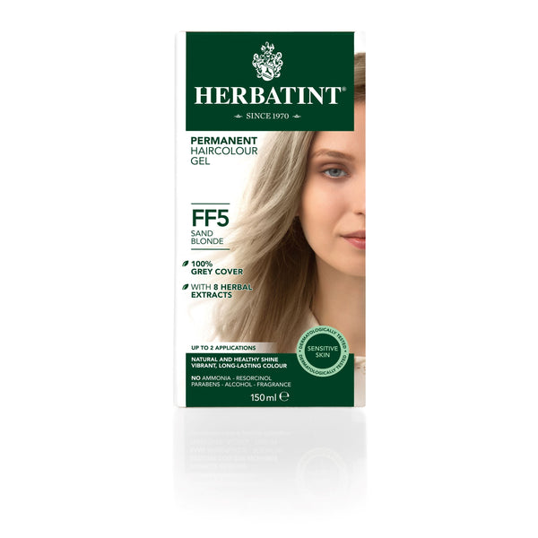 Herbatint Permanent Haircolour Gel Sand Blonde FF5. Püsijuuksevärv liivakarva blond 150ml