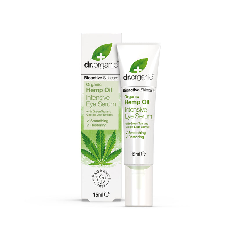 Dr Organic Hemp Oil Intensive Eye Serum Fragrance Free. Kanepiõli intensiivne lõhnatu silmaseerum 15ml