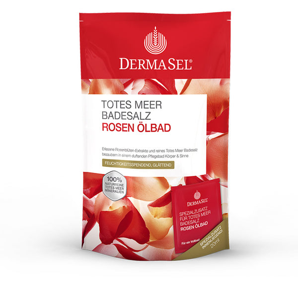 Dermasel Dead Sea Salt Rose Bath. Surnumere vannisool roosiõli 400g+20ml