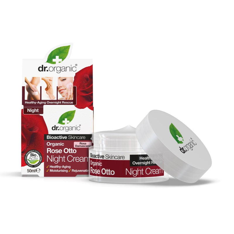 Dr Organic Rose Otto Night Cream. Roosi niisutav öökreem 50ml