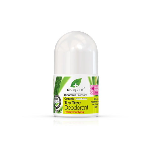Dr Organic Tea Tree Deodorant Aluminium Free. Teepuuõli alumiiniumivaba värskendav deodorant 50ml