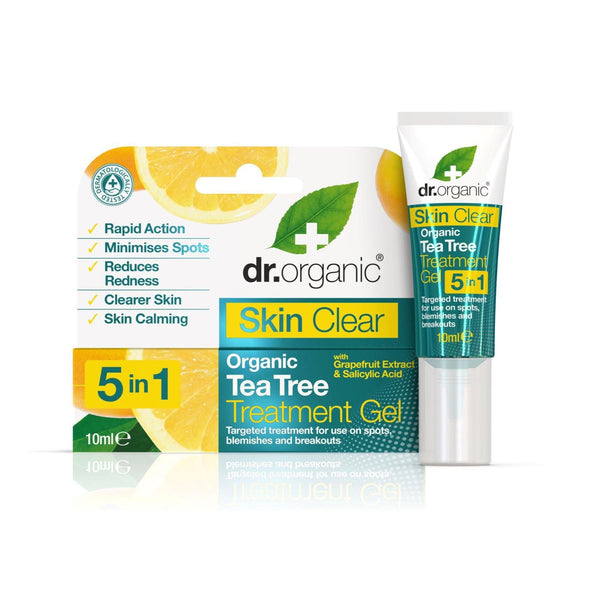 Dr Organic Skin Clear Tea Tree Treatment Gel 5 In 1. Skin Clear vistrike hooldusgeel 10ml