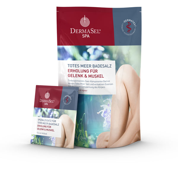 Dermasel Dead Sea Salt Beneficial Joint & Muscle. Surnumere vannisool liigestele ja lihastele ingver, rosmariin 400g+20ml