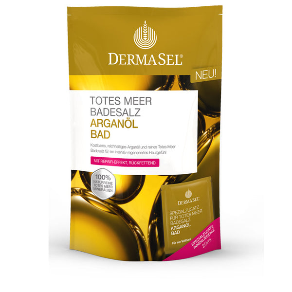 Dermasel Dead Sea Salt Argan Oil. Surnumere vannisool arganiõli 400g+20ml