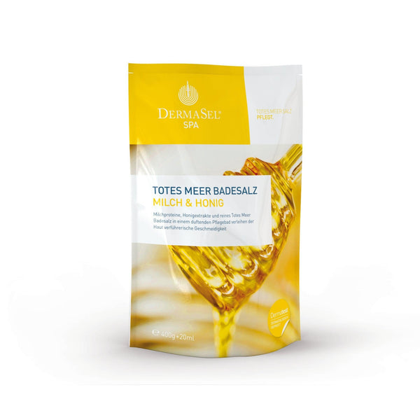 Dermasel Dead Sea Salt Tonic-Softening Milk&Honey. Surnumere vannisol toniseeriv, pehmendav piim/mesi 400g+20ml