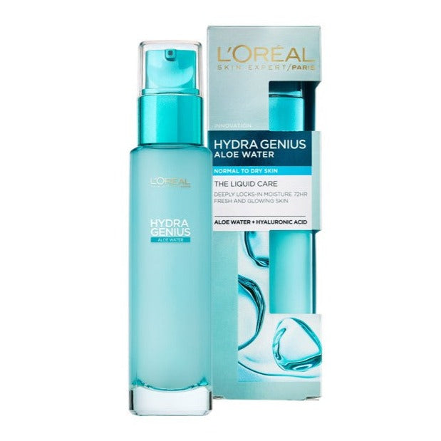 L'Oréal Paris Hydra Genius Aloe Water Normal To Dry Skin. Vedel niisutav kreem normaalsele ja kuivale nahale 70ml