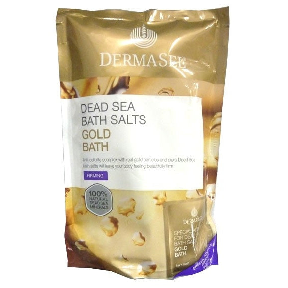Dermasel Dead Sea Salt Firming Gold. Surnumere vannisool pinguldav kuld 400g+20ml